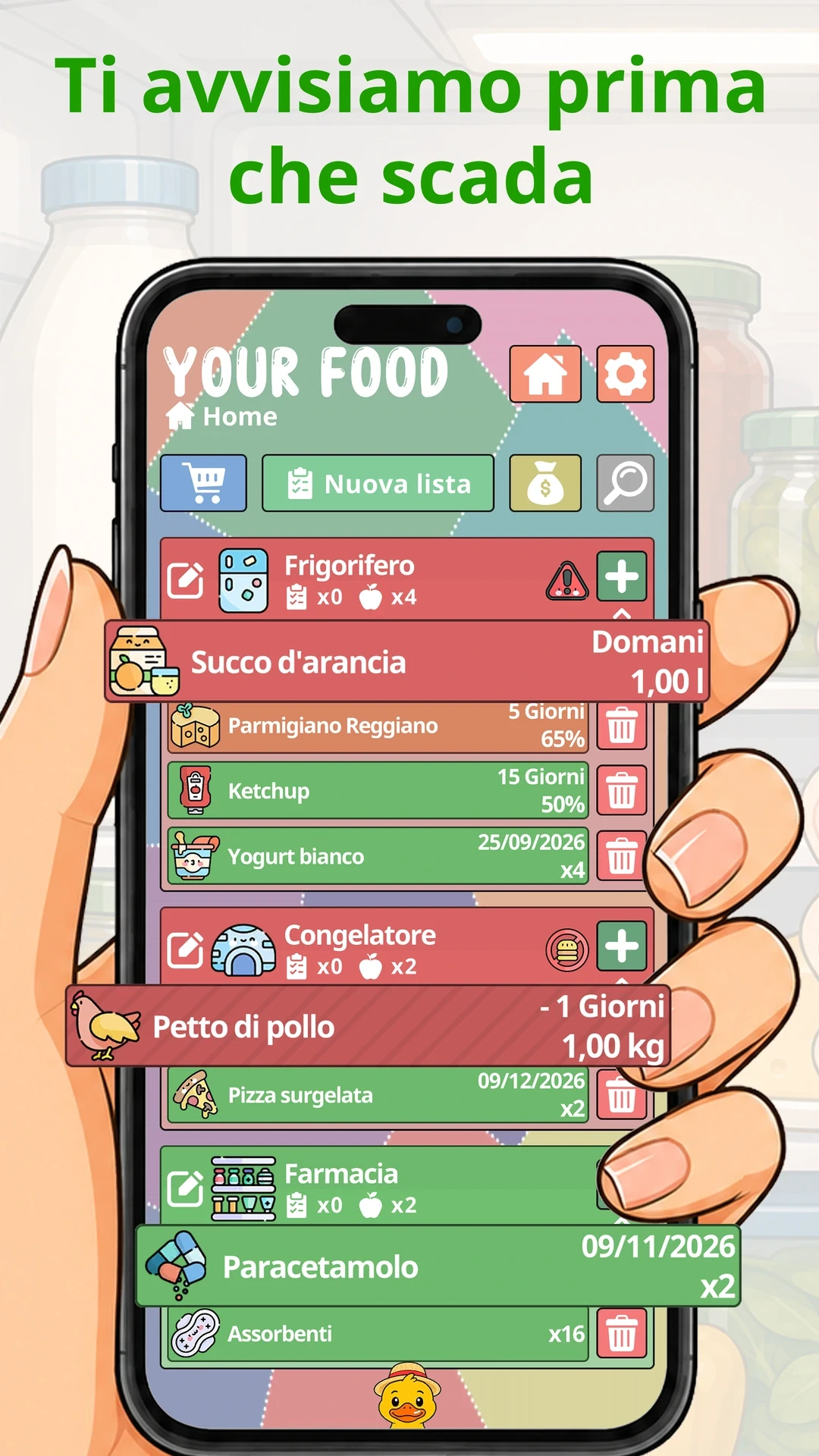 Lo sai prima che scada, Your Food su Telefono