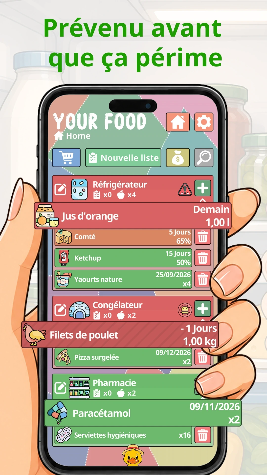 Prévenu avant que ça périme — Your Food sur téléphone
