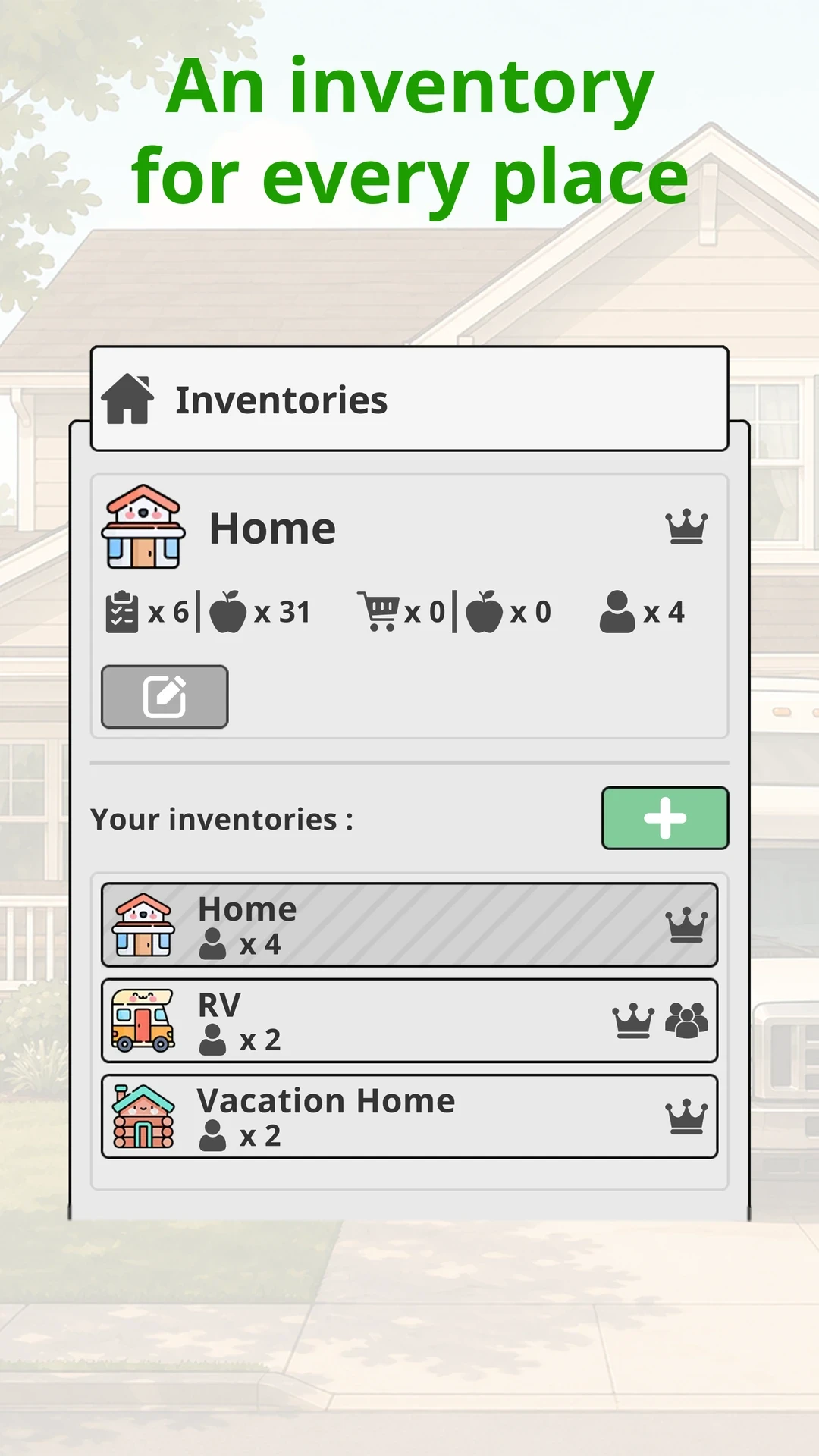 An inventory for every place, Your Food on a Phone