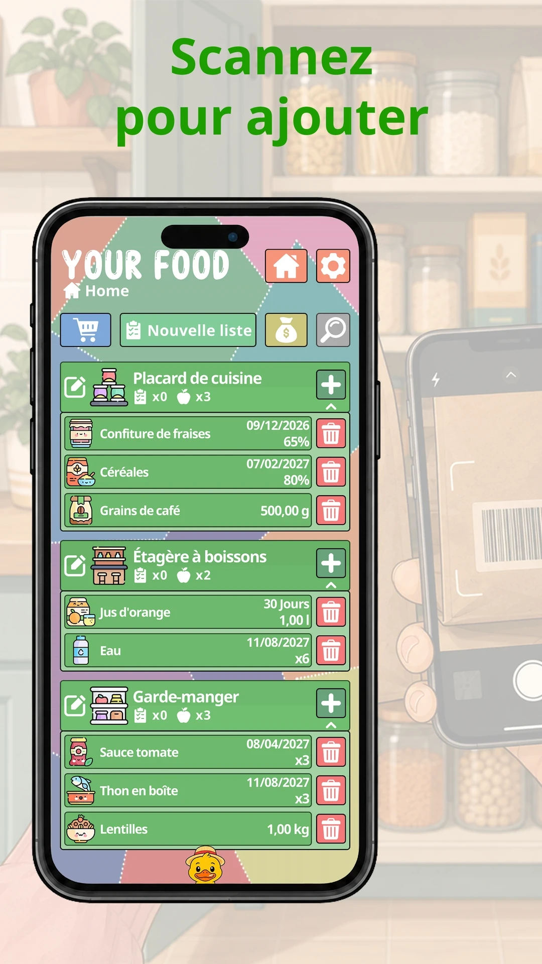 Scannez pour ajouter — Your Food sur téléphone