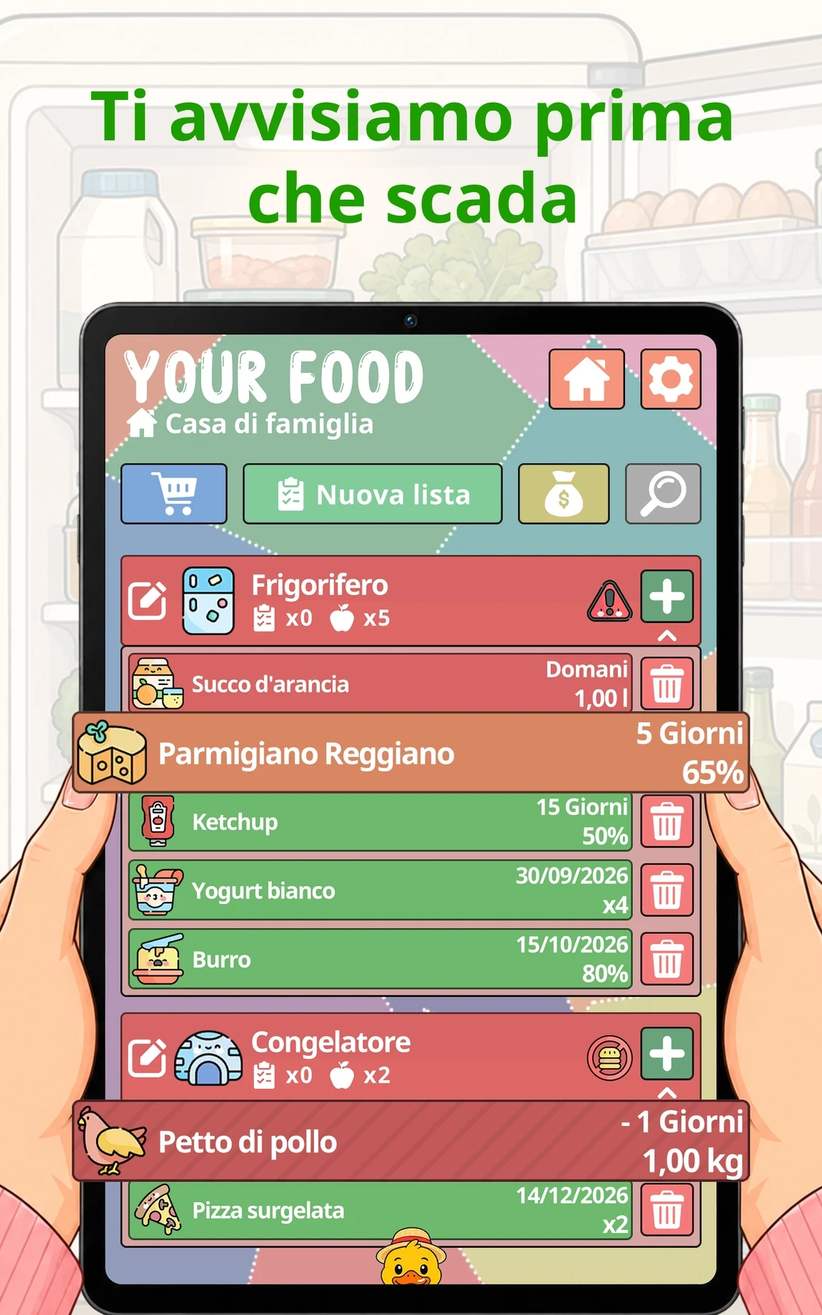 Lo sai prima che scada, Your Food su Tablet