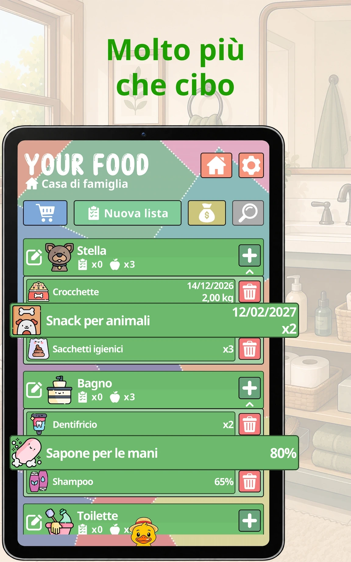 Non solo cibo, Your Food su Tablet