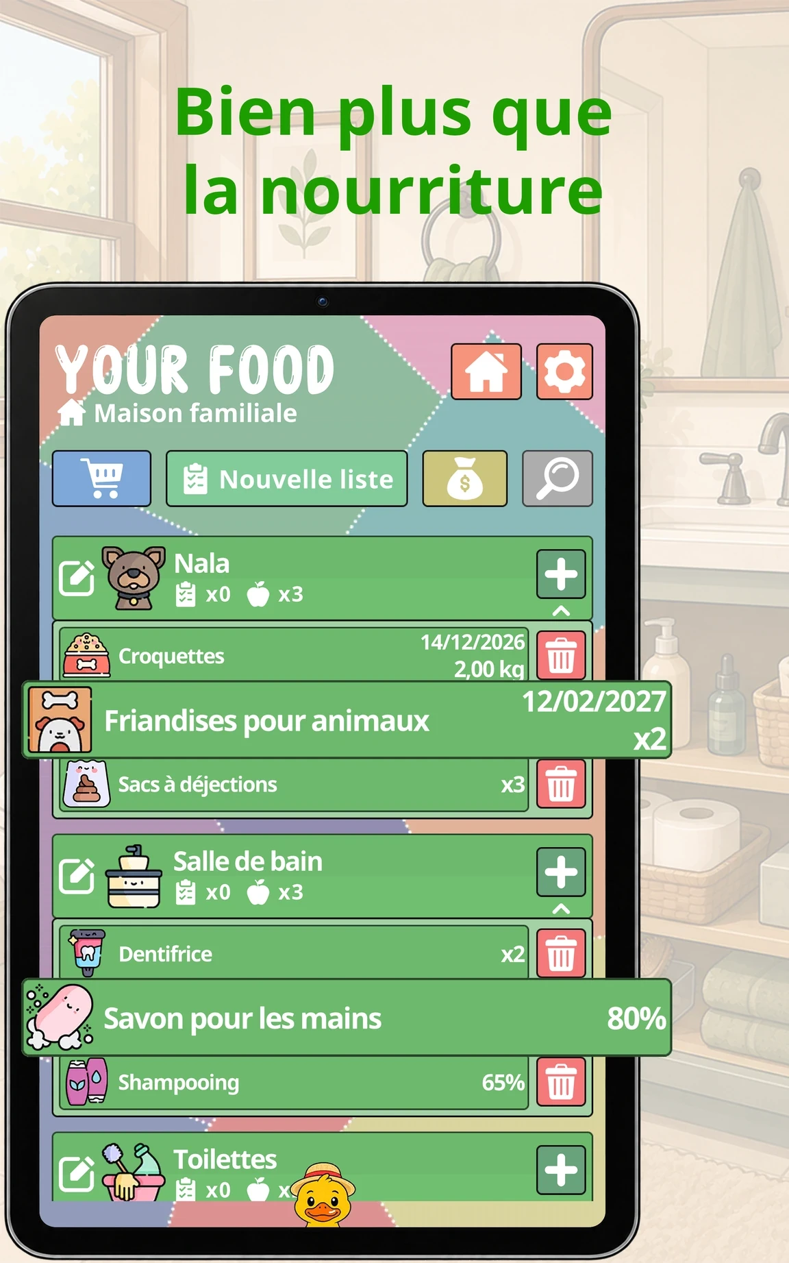 Bien plus que la nourriture — Your Food sur tablette