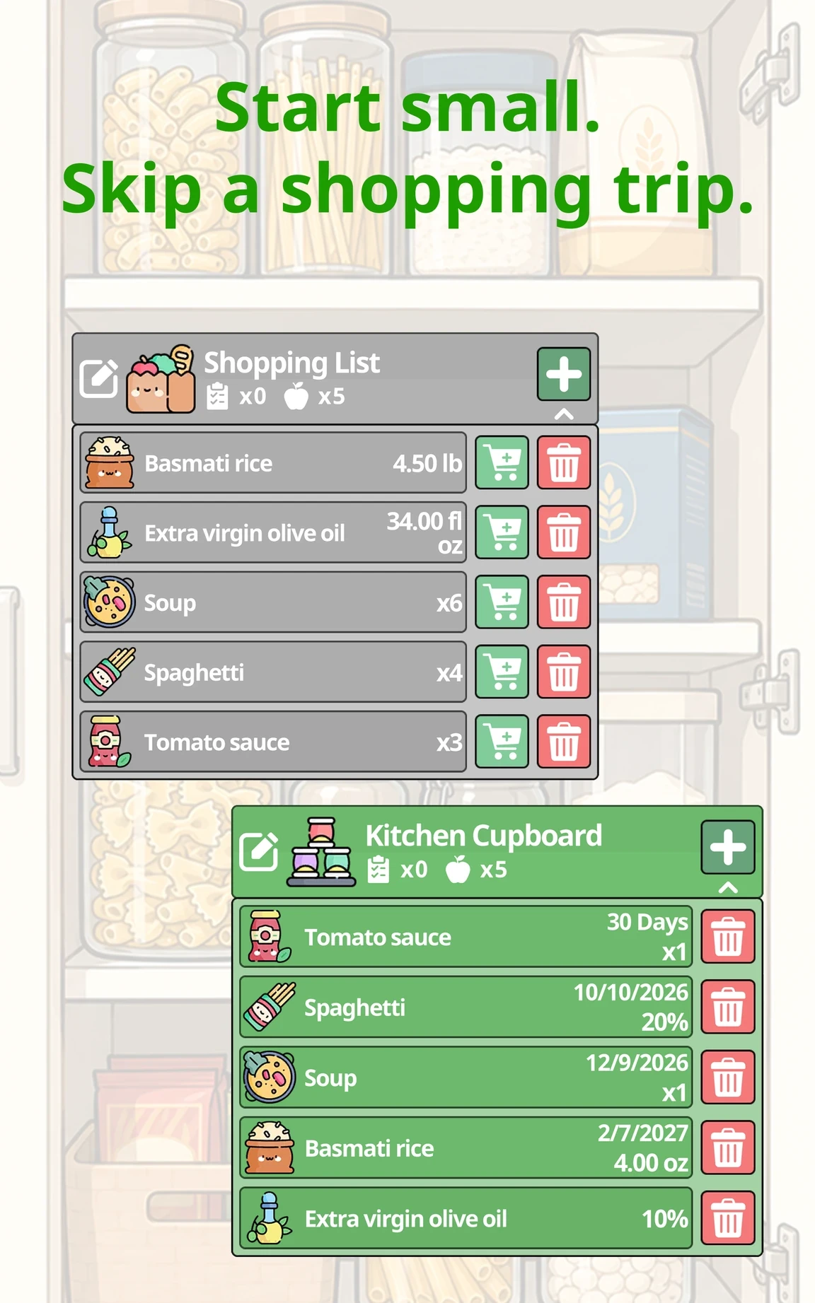 Start small. Skip a shopping trip., Your Food on a Tablet
